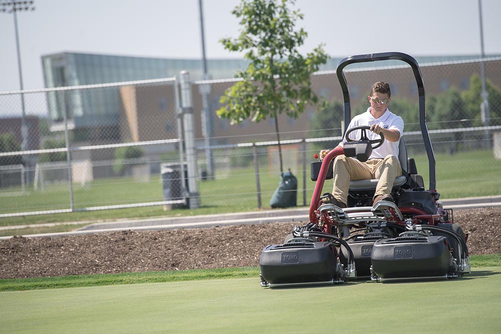 Maintaining the turf on golf courses and sports fields