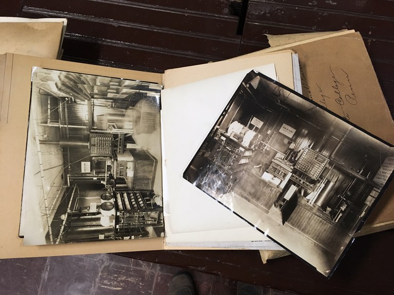 Found folder with historic interior photos of the calorimeter