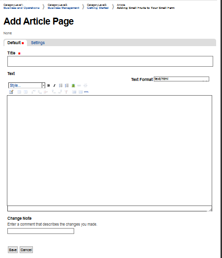 Article Page