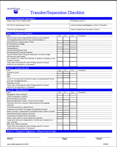 HR102 Separation Checklist