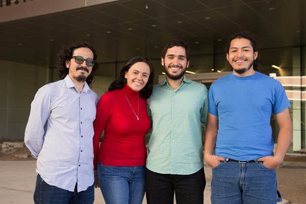 From left, fellows Jhony Armando Benavides Bolaños, Lina Marcela Tami Barrera, Alejandro Gil Aguirre and Johann Shocker Restrepo Rubio