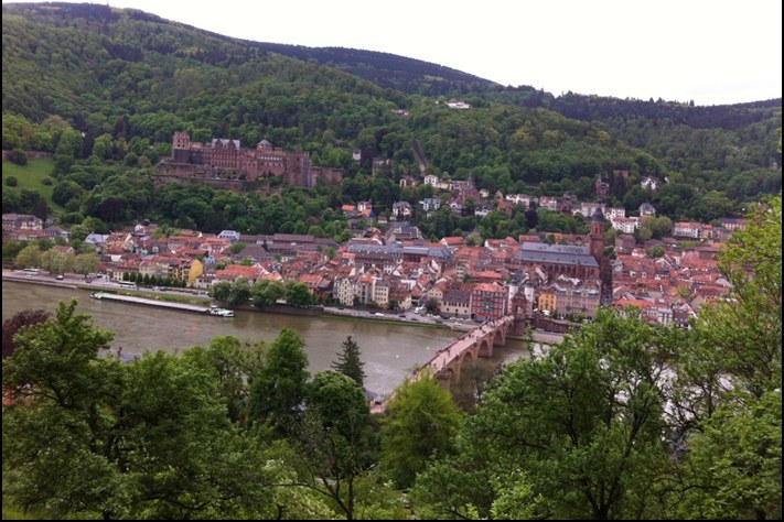 A wonderful view Heidelberg and the Heidelberg Castle.