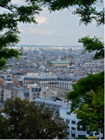 The city of Paris from the steps of the Basilique du Sacre-Coeur de Montmarter