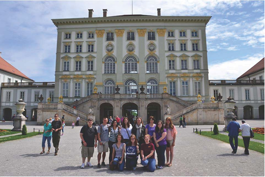 The Penn State group at the Nymphenburg Castle right outside of Munich