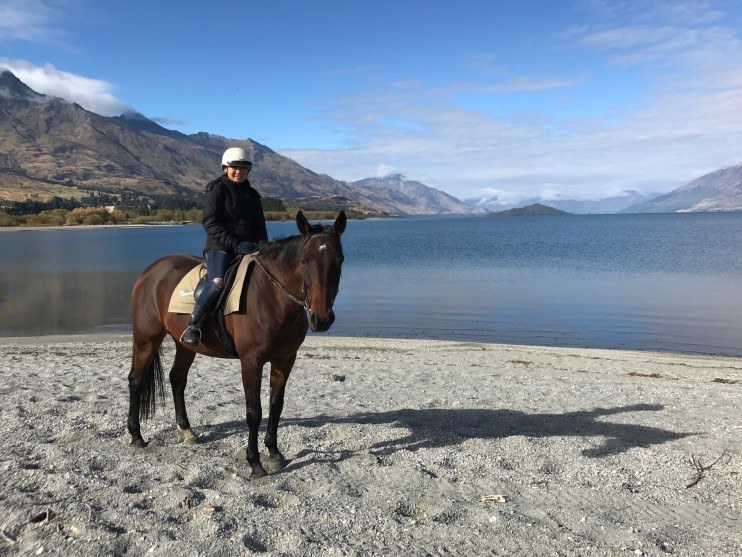 Here I am on a horse trek at the tip of Lake Wakatipu in Glenorchy, New Zealand.