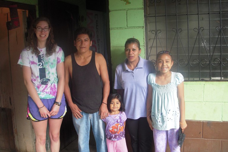 With my first homestay family in La Concepcion, Nicaragua