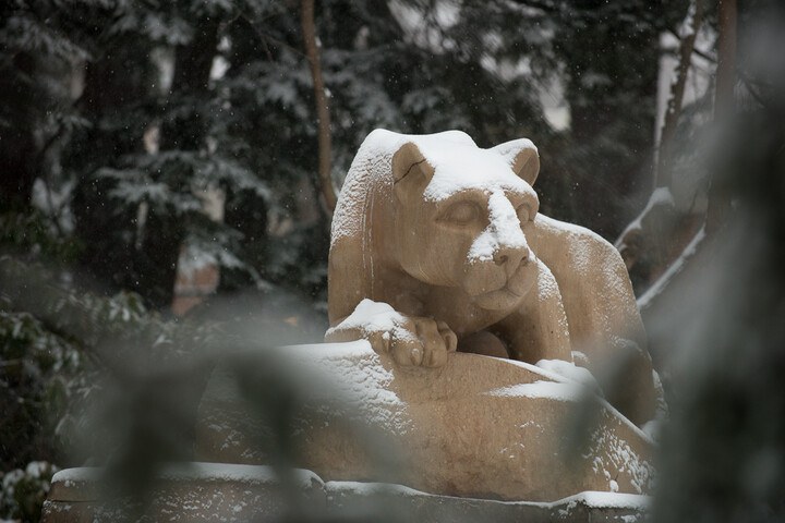 Lion Shrine in Winter