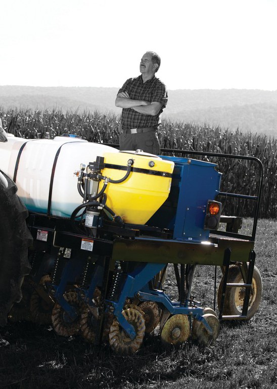 Greg Roth, professor emeritus of agronomy, was one of a team of researchers and graduate students who developed the InterSeeder. This specialized grain drill lets growers plant cover crops between rows of corn after the corn is established.