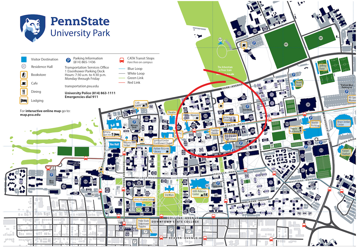 Penn State Dorms Map Campus Map And Directions — Penn State College Of Agricultural Sciences