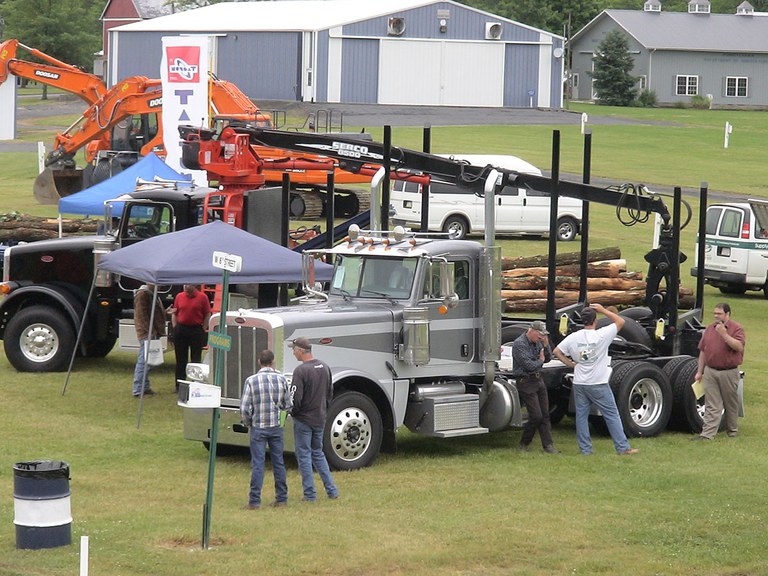 Logging trucks are also on display at Timber Show.
