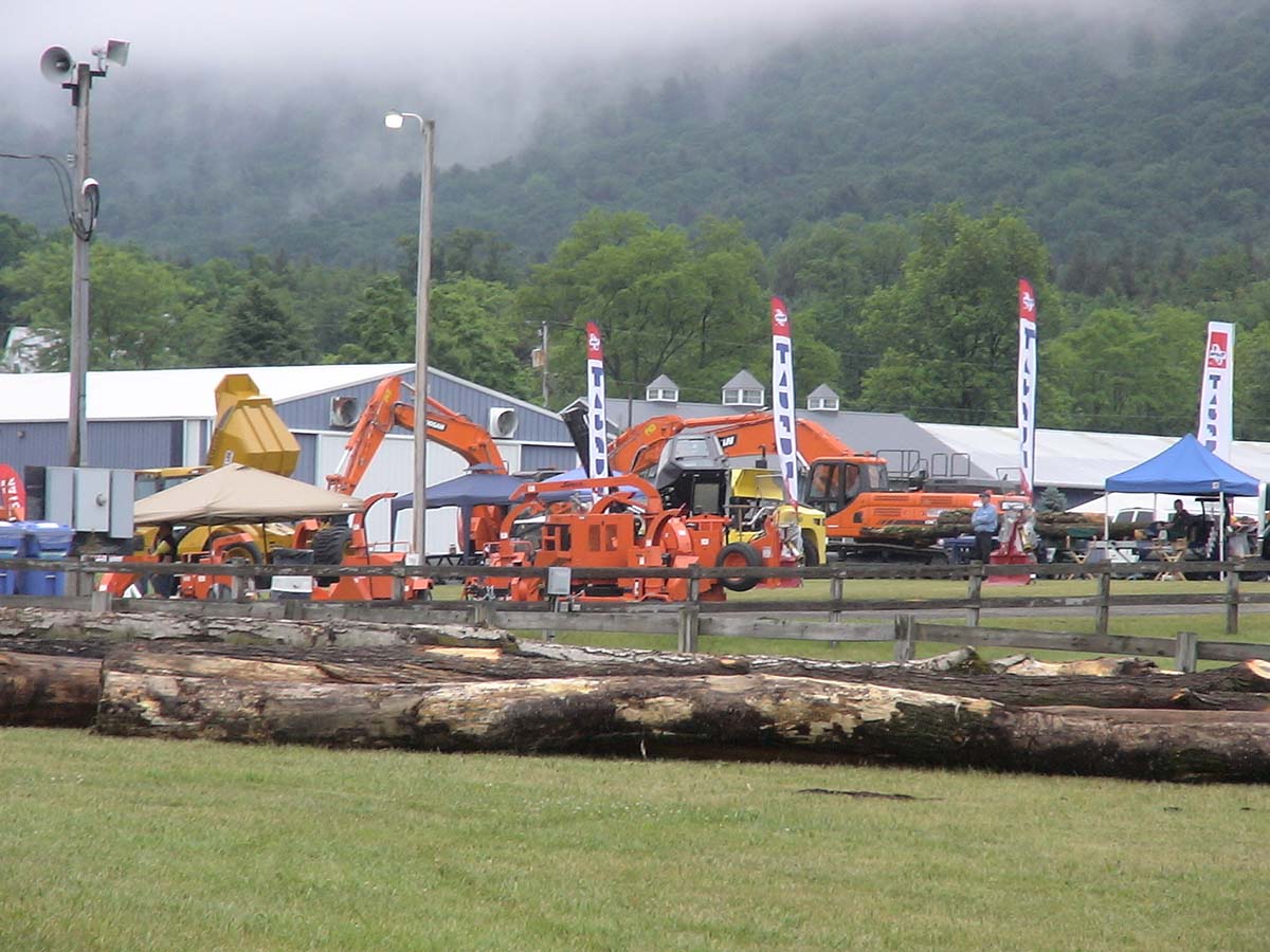 Machines on display at Timber Show.